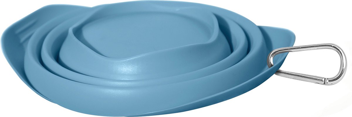 Kurgo collapse a-bowl - foldable travel bowl - dog food bowl - blue-0