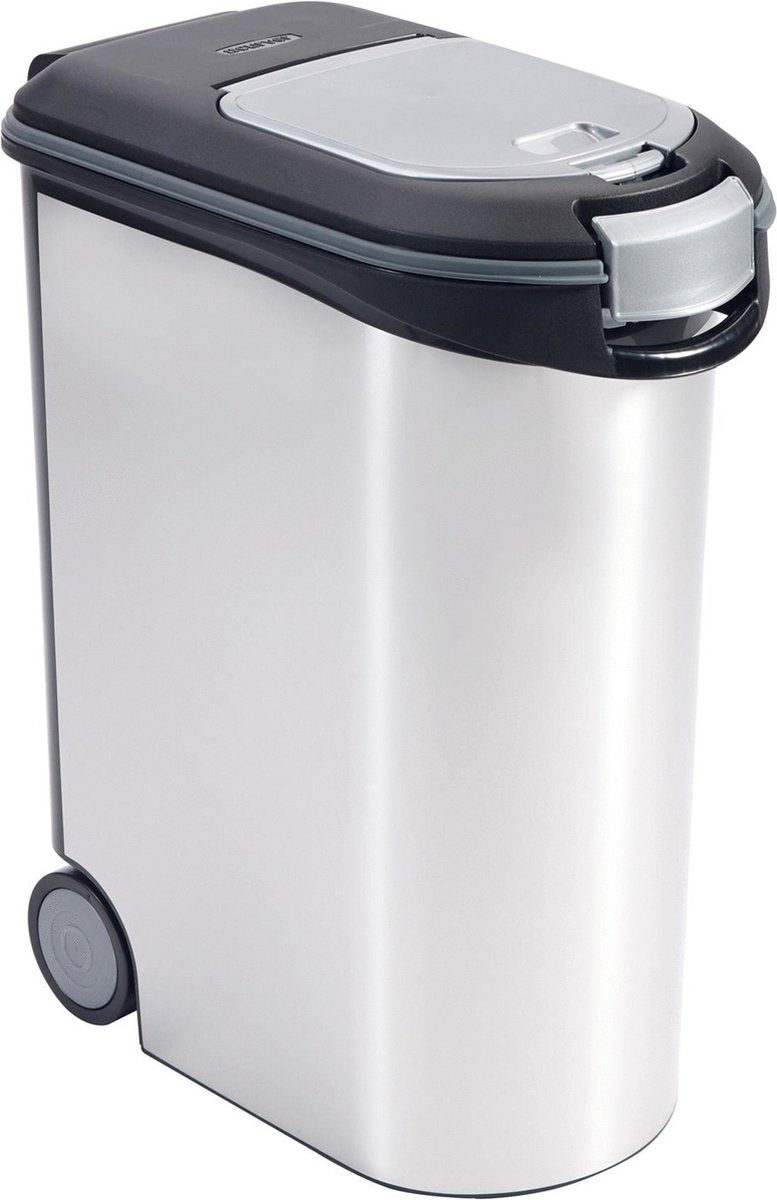 Curver food container dog or cat - 54l - 20kg - 49x28x60.5cm - metallic