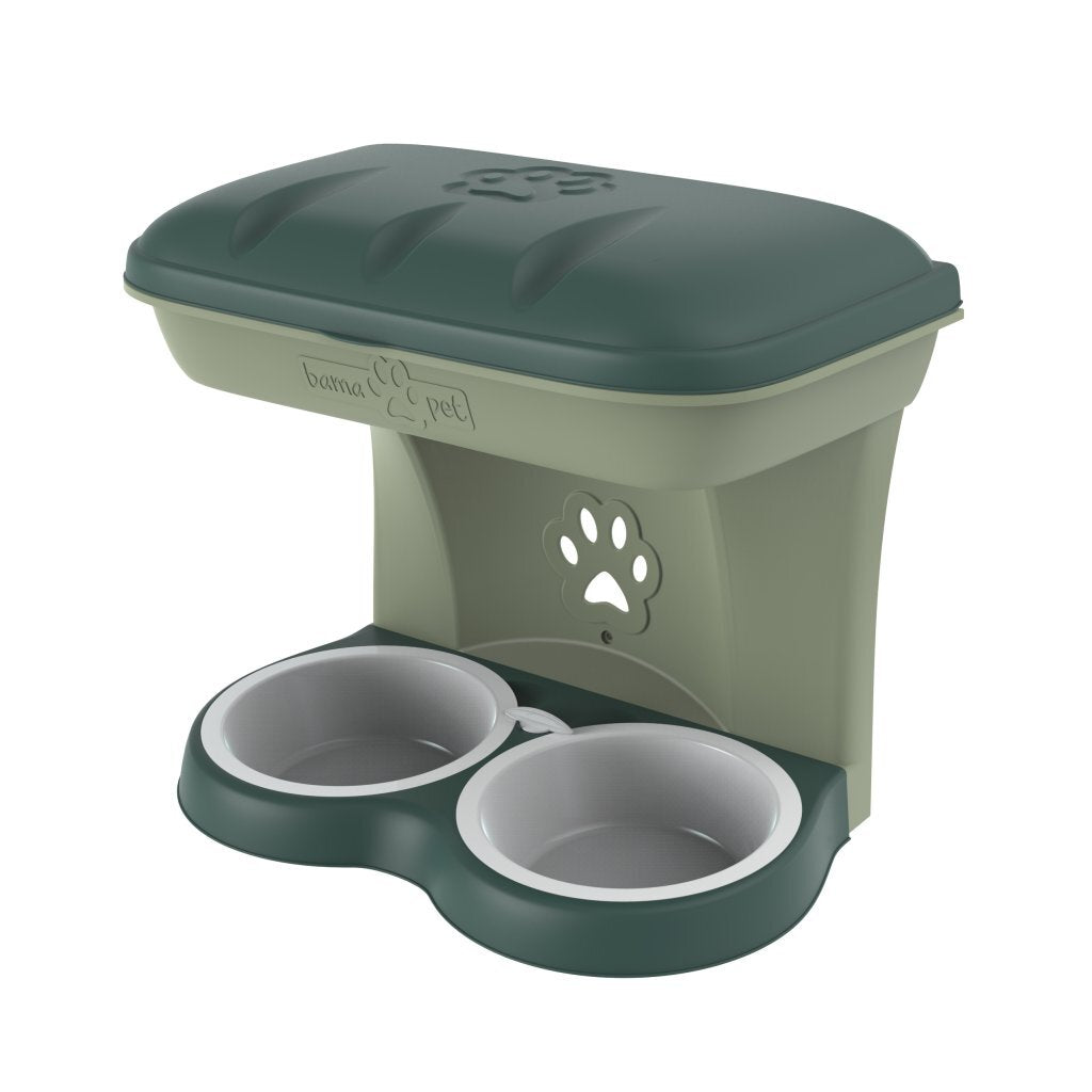 Bama pet dog food bowl 48x27x42 cm green