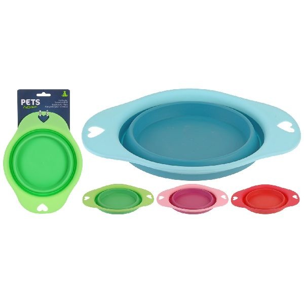 Basic foldable silicone dog food bowl