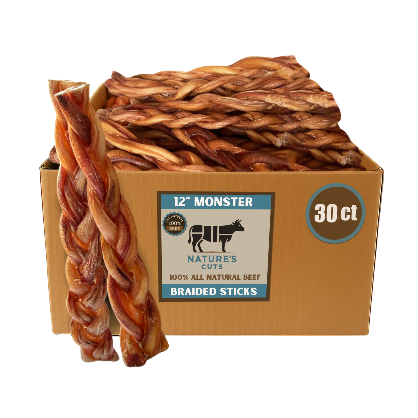 12" MONSTER Braided Bully Sticks-6