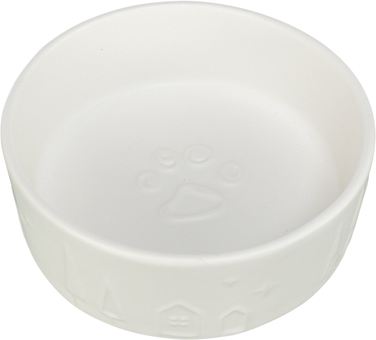 Trixie dog food bowl ceramic white
