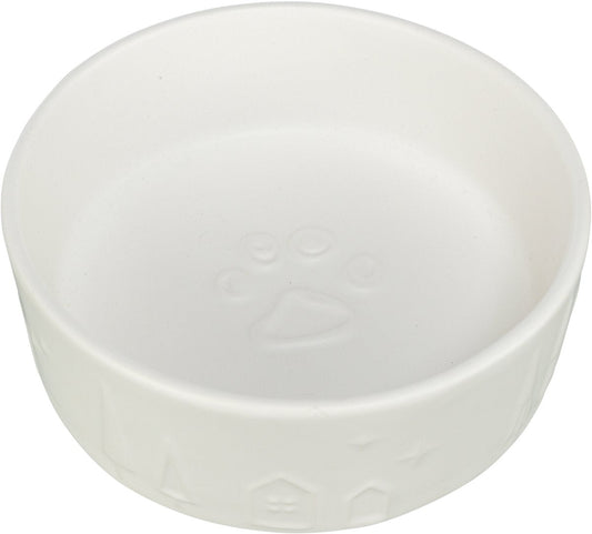 Trixie dog food bowl ceramic white