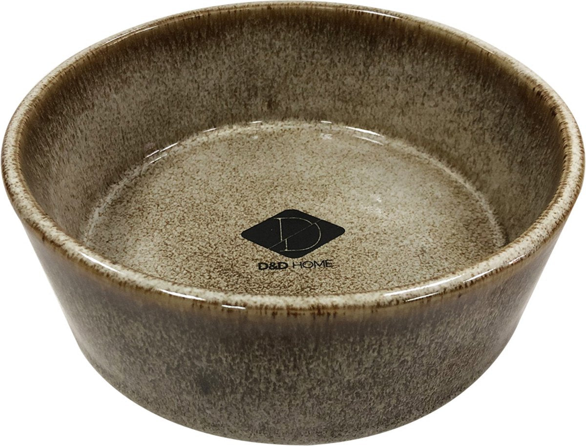 D d home d d food bowl jasper sand - dog food bowl - ø16.8 cm