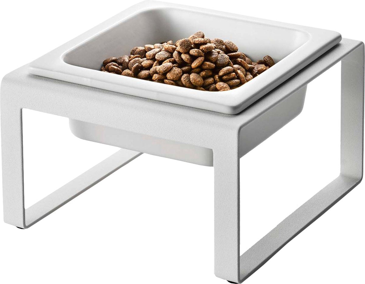 Yamazaki cat dog food bowl - single - tower - black