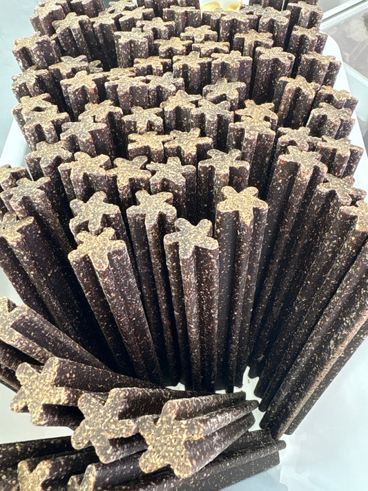 Peanut Butter & Carob Bulk Dental Chews | Beyondwhiskers