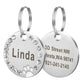 Personalized Round Metal Dog Tag Keychain-0