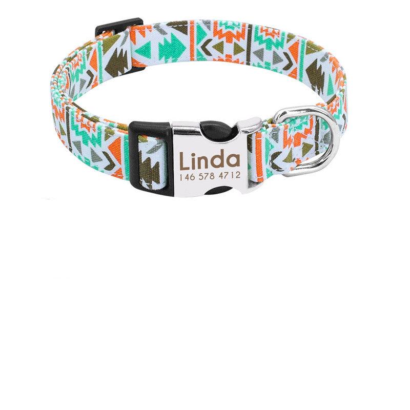 Reflective Wave Point Dog Collar: High Visibility, Adjustable, And Stylish