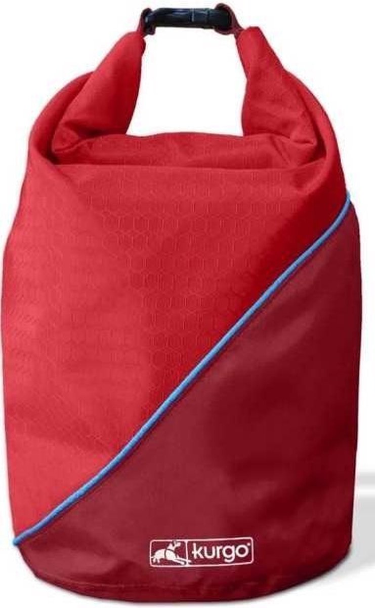Kurgo bag for dog food and snacks - pack food airtight and watertight - kibble carrier - capacity 2.2 kg - chili red