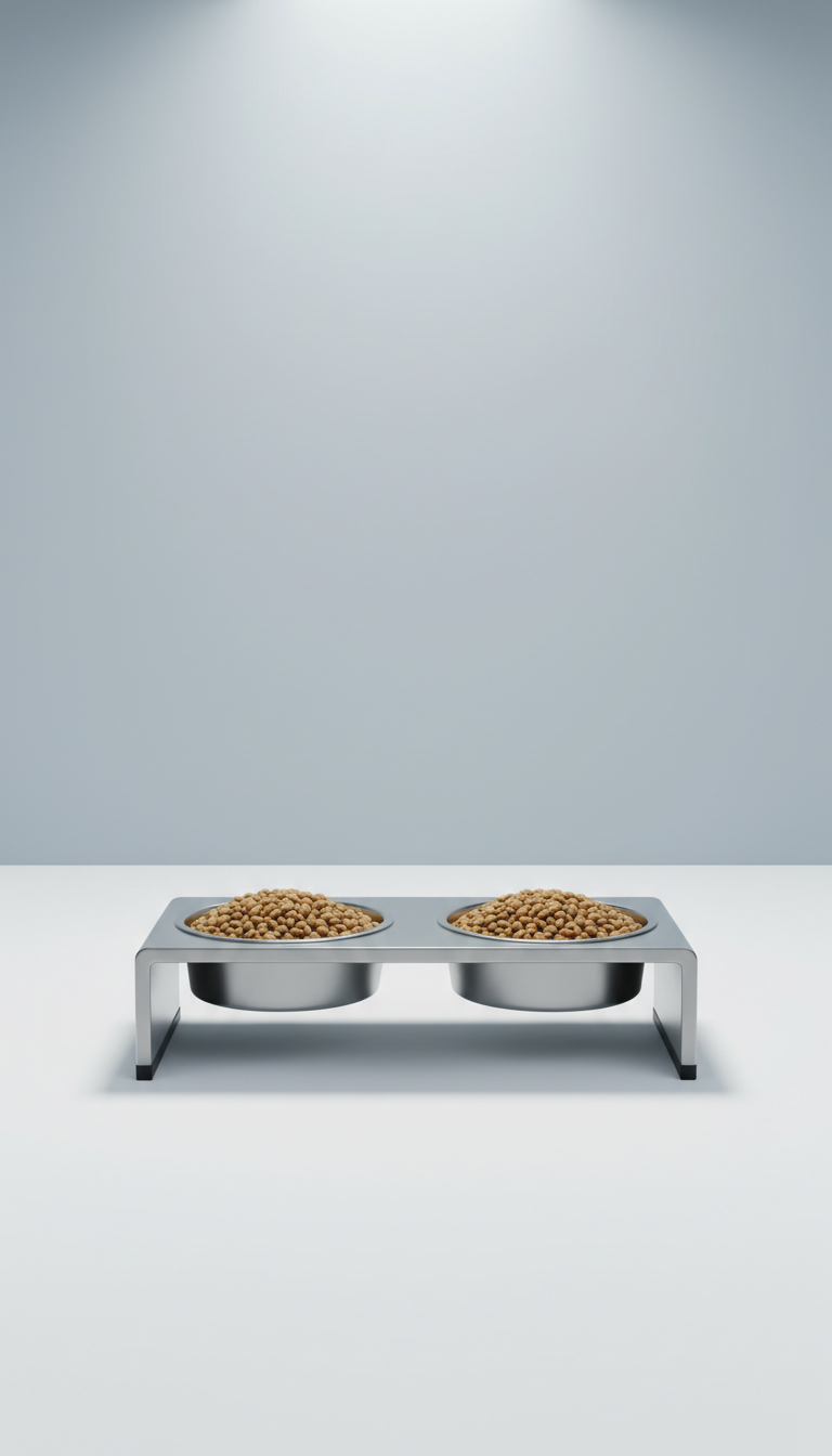 Stainless Steel Double Pet Feeder With Non-Slip Base
