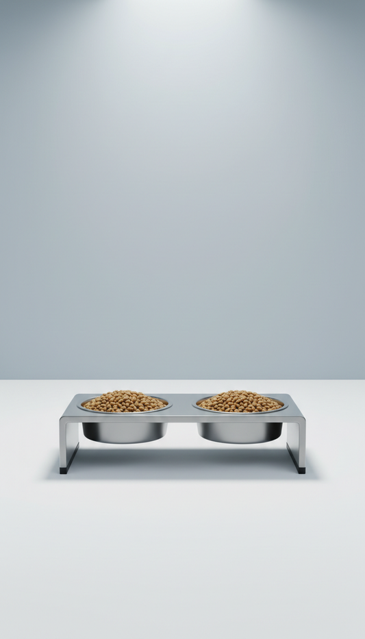 Stainless Steel Double Pet Feeder With Non-Slip Base