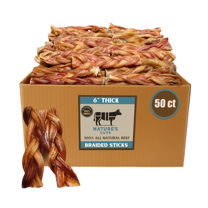 6" Thick Braided Bully Sticks-5