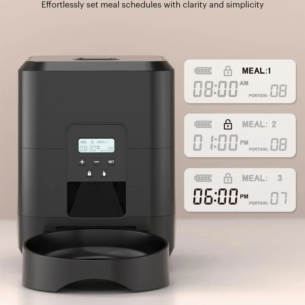 NNEOBA Smart Pet Feeder – Automatic Timed Cat & Dog Food Dispenser with Portion Control