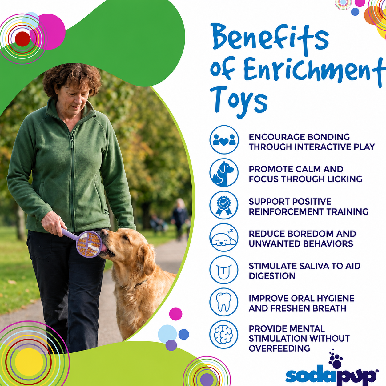 eStick Hand-Held Dog Enrichment Target Training Toy - Interactive Lick Stick | USA Made