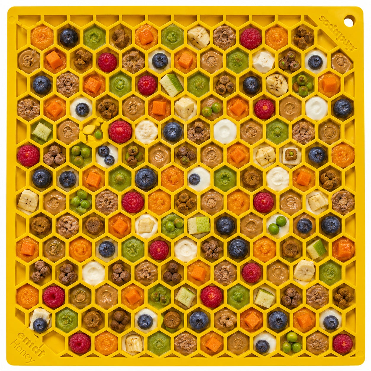 Honeycomb eMat - Enrichment Lick Mat for Dogs and Cats | eMat Enrichment Toy for Anxiety Relief | SodaPup