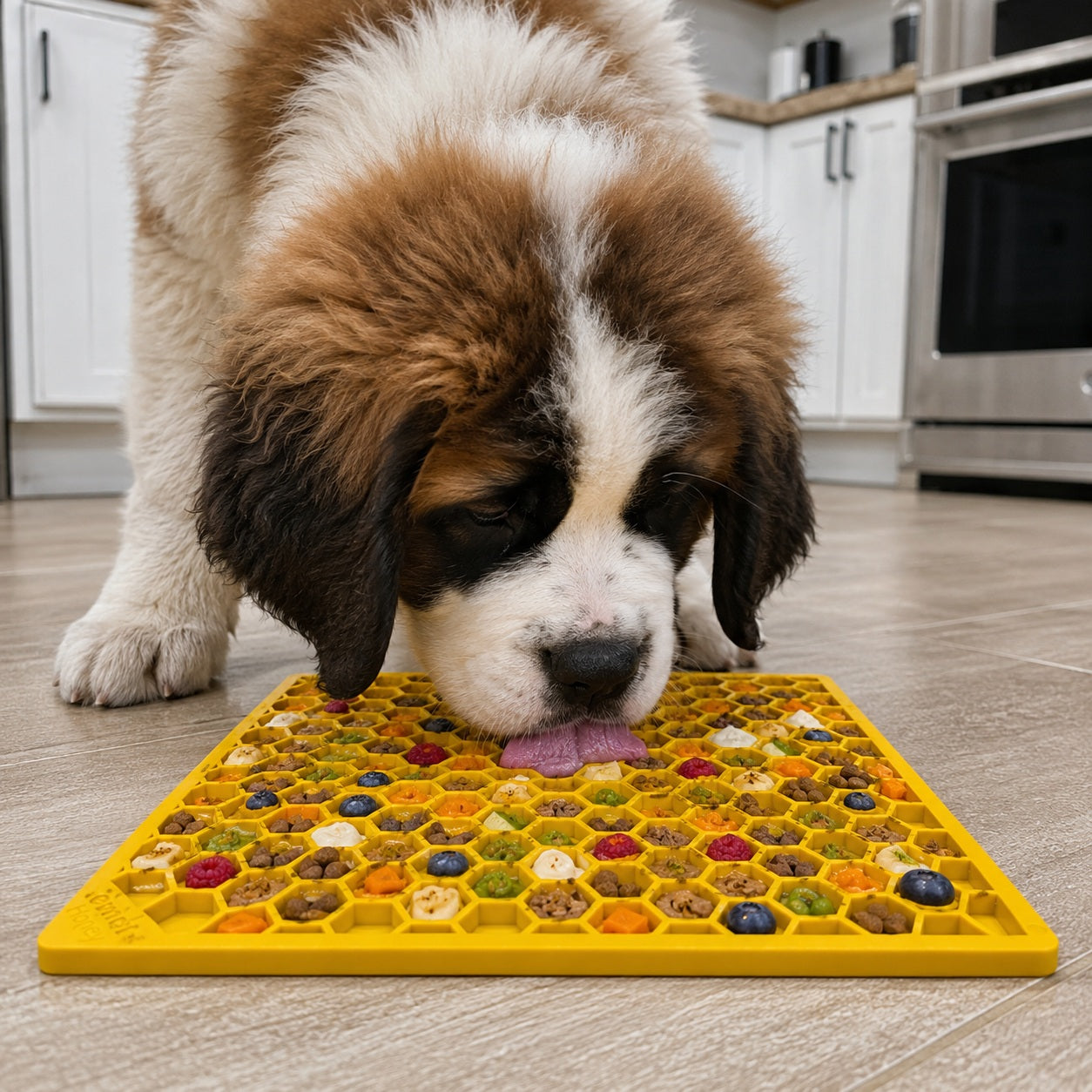 Honeycomb eMat - Enrichment Lick Mat for Dogs and Cats | eMat Enrichment Toy for Anxiety Relief | SodaPup