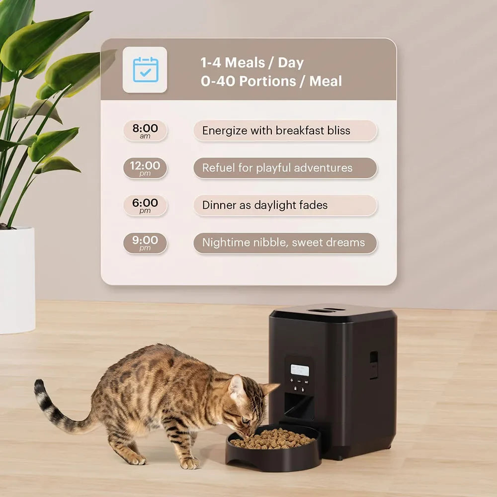 NNEOBA Smart Pet Feeder – Automatic Timed Cat & Dog Food Dispenser with Portion Control