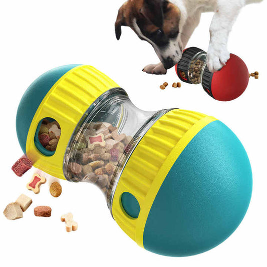NNEDSZ Red Interactive Dog Slow Feeder Toy - Food Dispenser Ball for Healthy Digestion-1