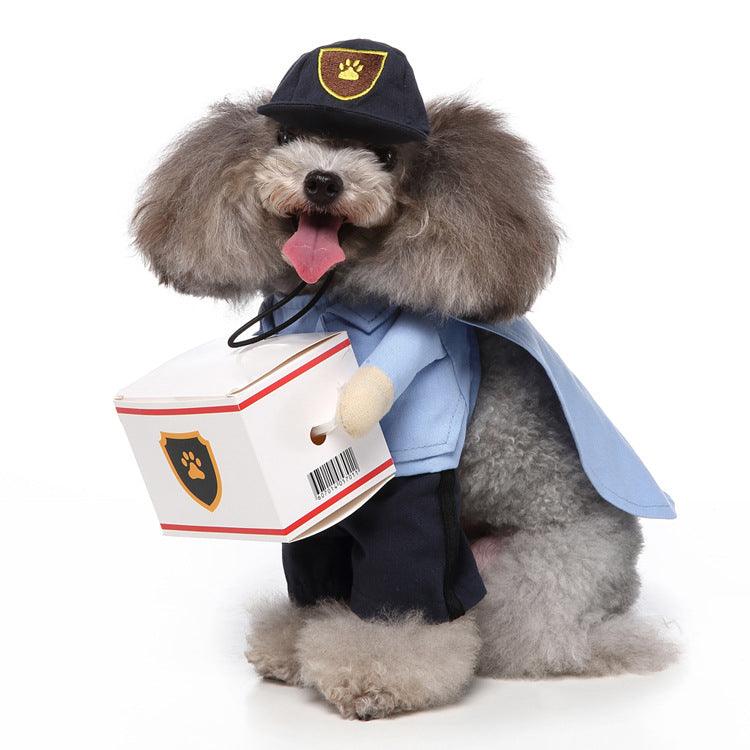 Funny Cosplay Pet Costume Set: Cute Cartoon Dog Outfit For Halloween And Christmas Dress-Up