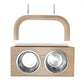 Hanging wooden dog feeder, Mounted pet feeding station, Shepherd food stand-3
