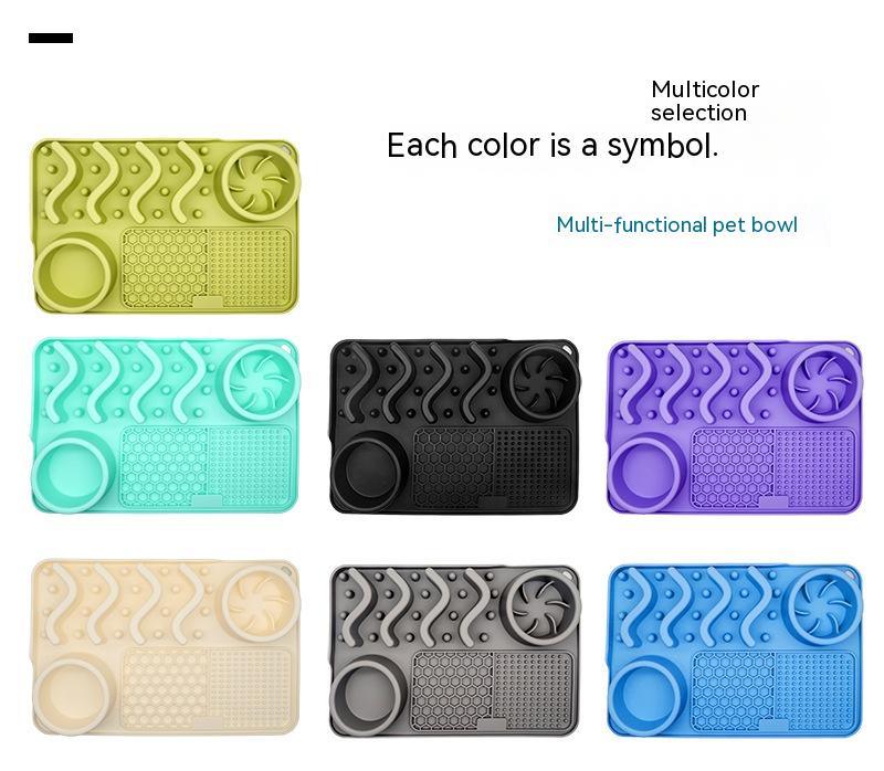 Dog Silicone Licking Pad Pet Licking Mat Silicone Mat Multifunctional Food Bowl