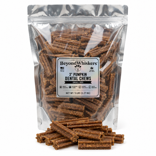 Bulk Dental Chews for Small Dogs | 3-Inch Pumpkin | USA Made-0